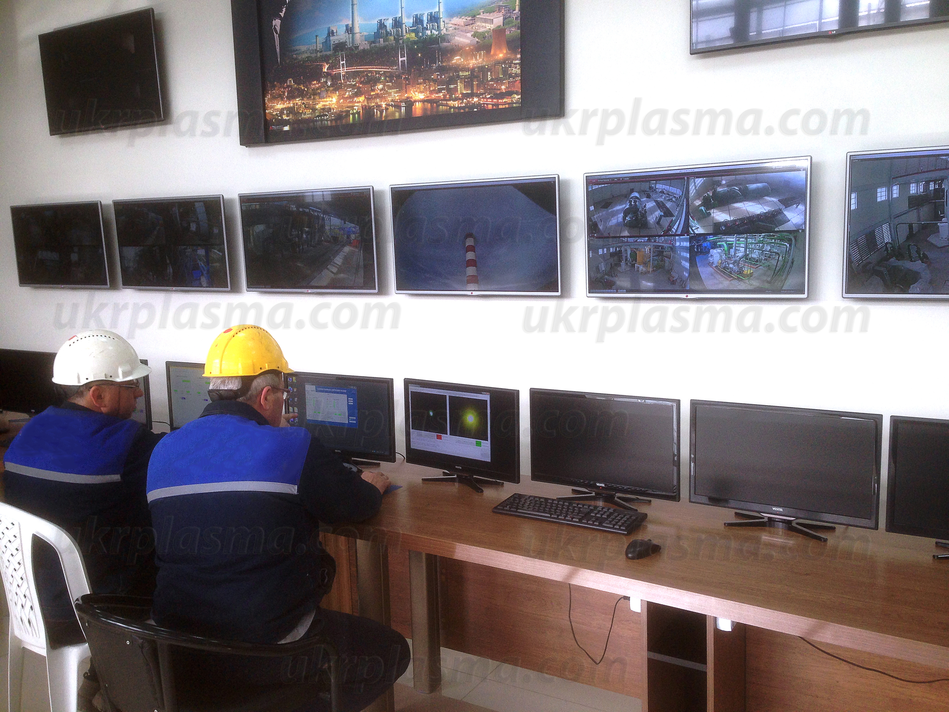 Control and automation station for gas cleaning system