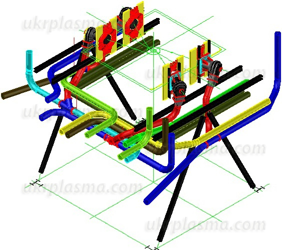 process flow diagram of the installation of plasma burners in the boiler of the power plant